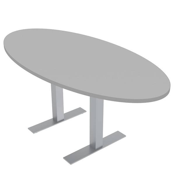 33.5 in W, 69.5 in L, 29 in H, Engineered Wood Top, Grey